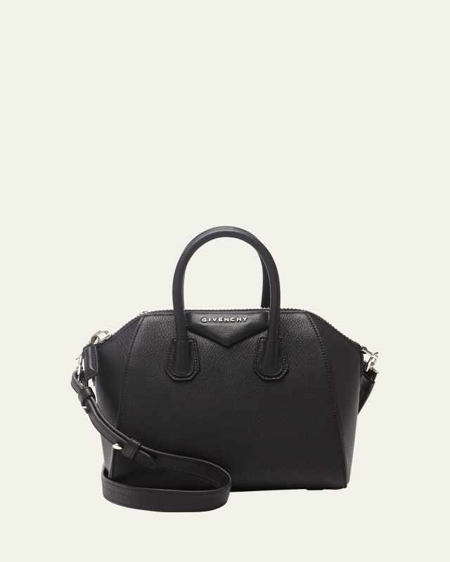 Antigona Mini Top Handle Bag in Grained Leather